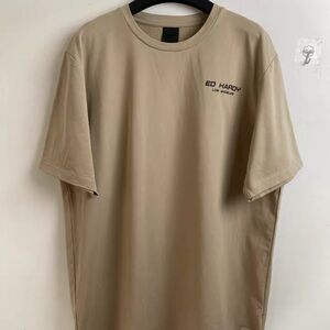 Ed Hardy Men's Beige Short Sleeve Tee